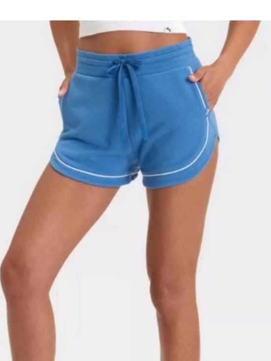 JoyLab Pants - NWOT Women’s French Terry Piped Short. Blue. S